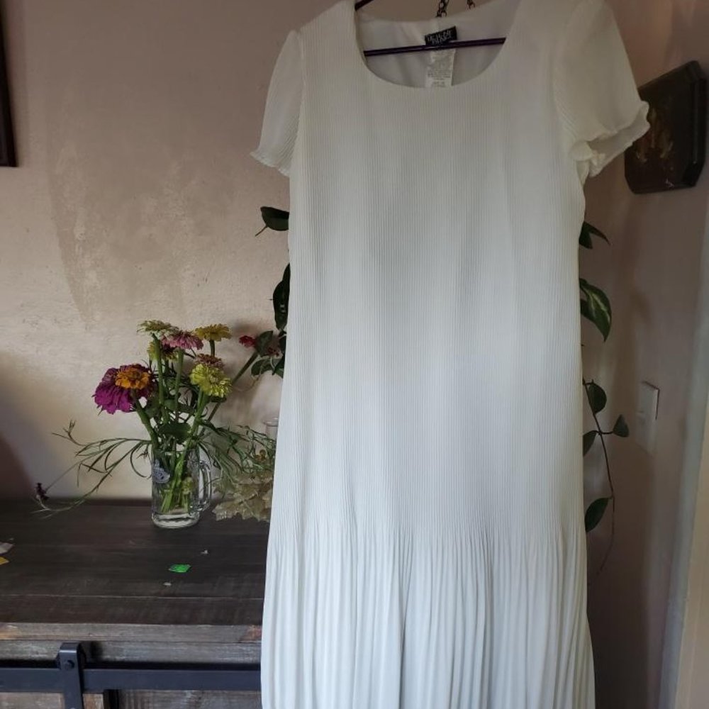 Rare Blake Vtg Accordian Pleated Long Dress Sz 10